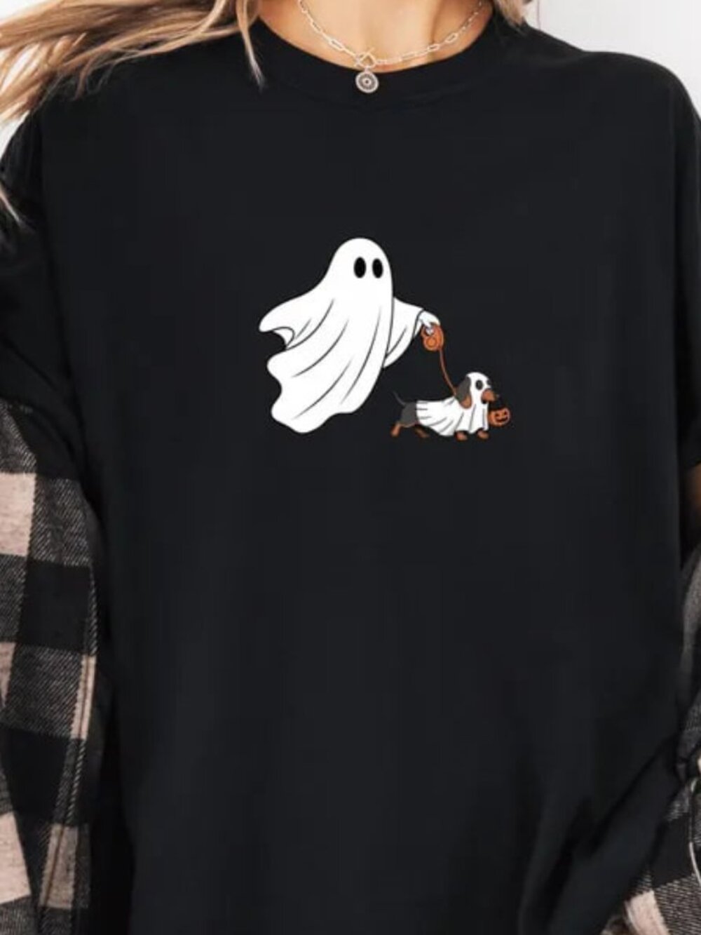 Cute Dog Shirt, Dog Lover Gift, Ghost And Dog Shirt, Funny Halloween Tee